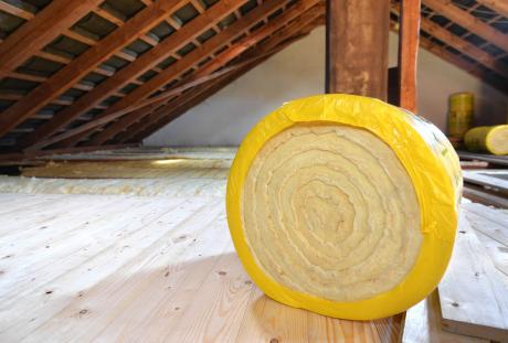 Green Homes Illinois, Roll of insulation in attic, IL